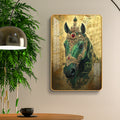 Majestic Emerald Crown Horse Portrait Vertical Resin Wall Art